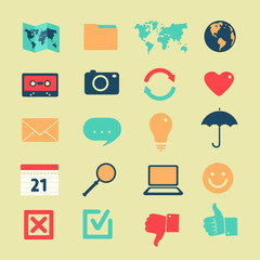 Set of symbols of widgets