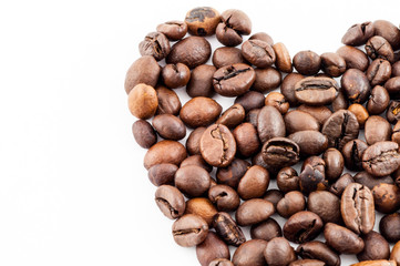 piece of heart of coffee