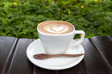 Cup of latte coffee