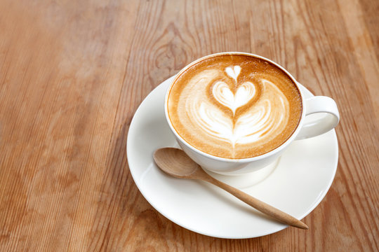 Cup of latte coffee