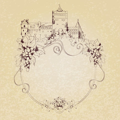 Sketch castle background