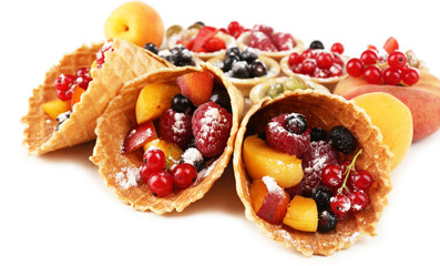 Fresh berries dessert for healthy snack  close up