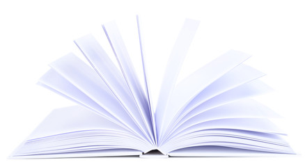 Blank book isolated on white