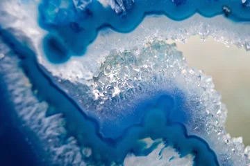 Foto auf Acrylglas Sammlungen Blauer Stein Lapislazuli Makro