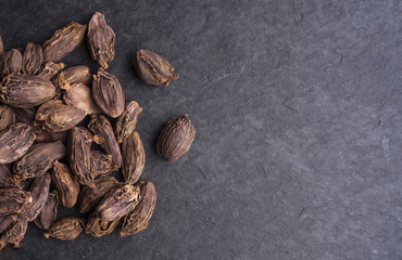 Black cardamom pods