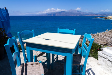 Panoramic skyline view of Matala bay Crete