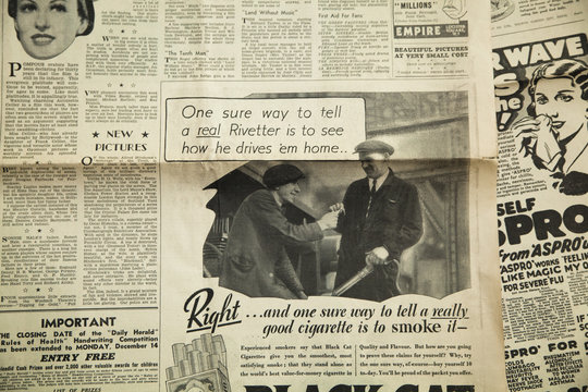 Vintage news paper background