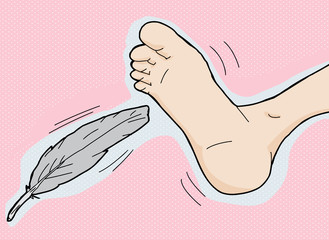 Ticklish Foot over Pink