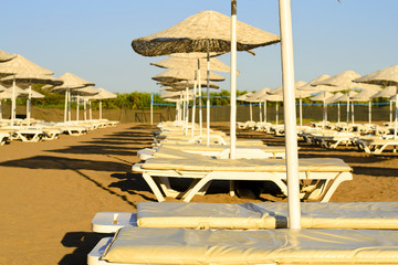 Beach Parasols. Holiday, Sun