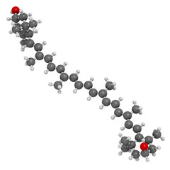 Lutein carotenoid molecule. Nutrient present in vegetables.