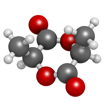 L-lactide PLA precursor molecule.
