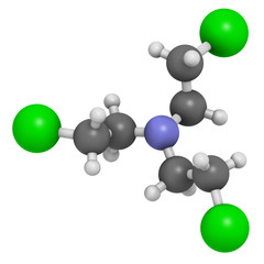 Nitrogen mustard HN-3 molecule. Used as blister agent.