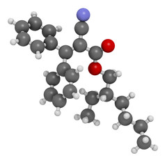 Octocrylene sunscreen molecule.