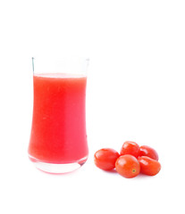 Glass of tomato juice