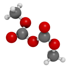 Dimethyl dicarbonate (DMDC) beverage preservative molecule.