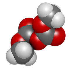 Dimethyl dicarbonate (DMDC) beverage preservative molecule.