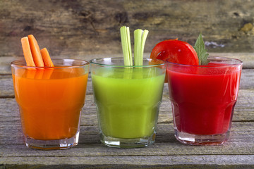 healthy vegetable juices for refreshment and as an antioxidant
