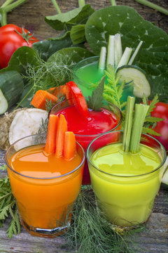 healthy vegetable juices for refreshment and as an antioxidant