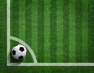 Soccer football field stadium grass line ball background texture