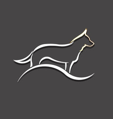 Obraz premium Dog white styled image. Concept of animal pet