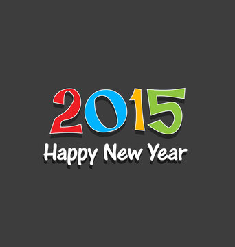 Happy New Year 2015 greeting card design