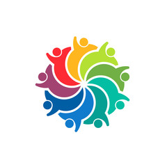 Happy Team group people 9 image. Concept of emotions, exciting