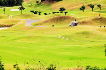 Naklejka premium Beautiful golf place with nice background