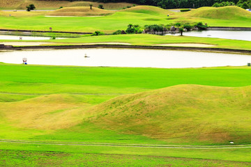 Beautiful golf place with nice background