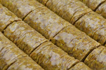 traditional dessert turkish baklava,well known in middle east an