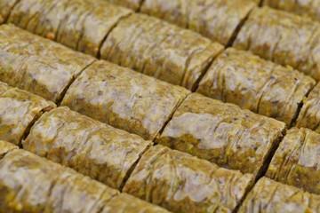 traditional dessert turkish baklava,well known in middle east an