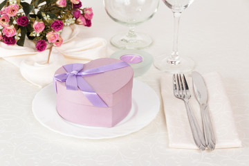 Valentine Day table setting