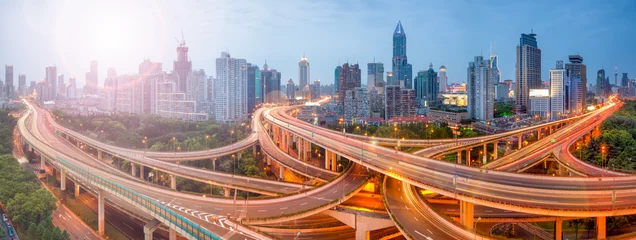 Fototapete Shanghai Verkehr © eyetronic