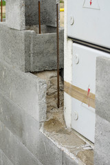 electrical box building concrete wall