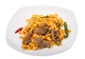 Fried noodles with beef