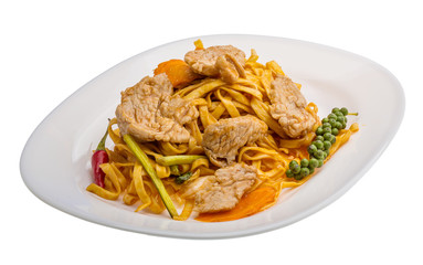 Fried noodles with pork