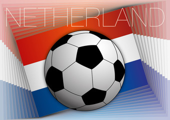 netherland flag with soccer ball
