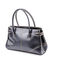 Naklejka premium Woman leather bag isolated white background