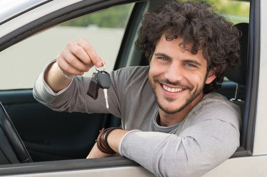 Man Showing Car Key