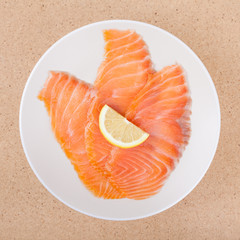 Salmon slices
