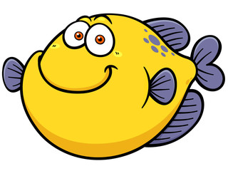 Vector illustration of Fish cartoon