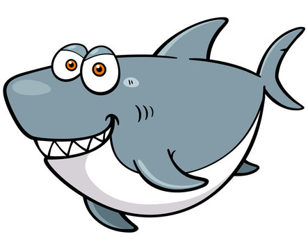 Vector illustration of Cartoon Shark