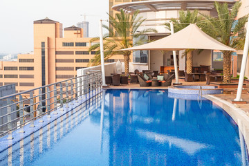 Small swimming pool in Dubai city