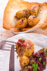 roasted liver with bake potato