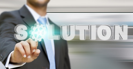 Businessman solution concept