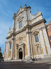 Fototapeta na wymiar Bruges - The facade of baroque Carmelites church
