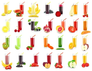 Wall murals Juice vegetable and fruit juice