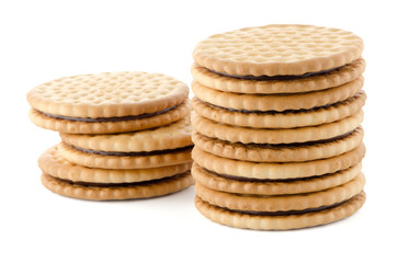 Sandwich biscuits with chocolate filling