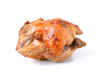 grilled chicken on white background