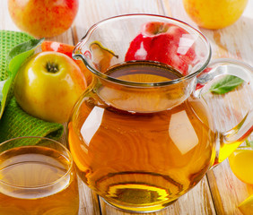 Apple juice and apples