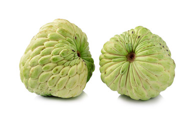 Custard apple on white background